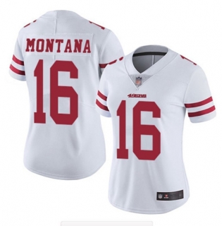 NFL San Francisco 49ers #16 Joe Montana White Vapor Untouchable Limited