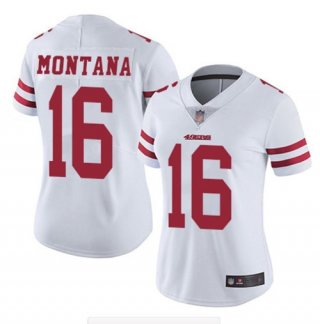 NFL San Francisco 49ers #16 Joe Montana White Vapor Untouchable Limited