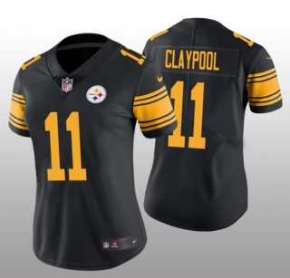 Pittsburgh Steelers #11 Chase Claypool Black Color Rush Stitched Jersey(Run Small)