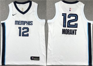 outh Memphis Grizzlies #12 Ja Morant White Stitched Basketball Jersey