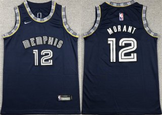 Youth Memphis Grizzlies #12 Ja Morant Navy Stitched Basketball Jersey