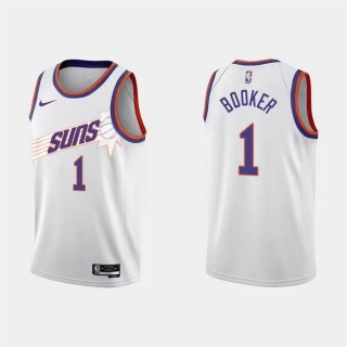 Phoenix Suns #1 Devin Booker White Association Edition Stitched Jersey