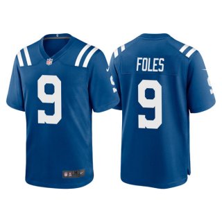Indianapolis Colts #9 Nick Foles Royal Stitched Game Jersey 2