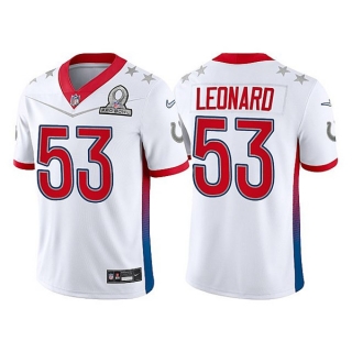 Indianapolis Colts #53 Darius Leonard 2022 White Pro Bowl Stitched Jersey
