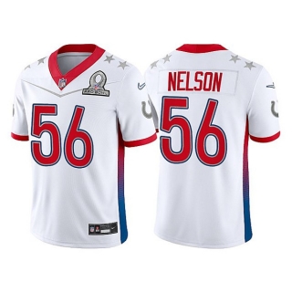 Indianapolis Colts #56 Quenton Nelson 2022 White Pro Bowl Stitched Jersey
