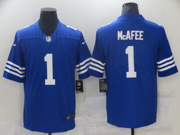 Indianapolis Colts #1 Pat Mcafee Blue Stitched Football Jersey