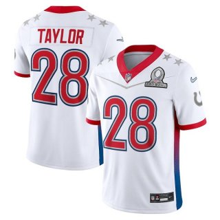 Indianapolis Colts #28 Jonathan Taylor 2022 White Pro Bowl Stitched Jersey