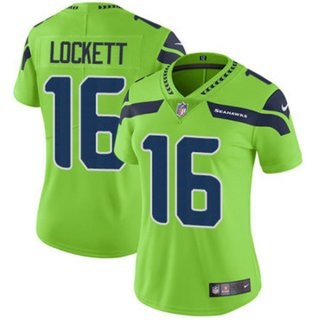 Seattle Seahawks #16 Tyler Lockett Green Vapor Untouchable Limited Stitched