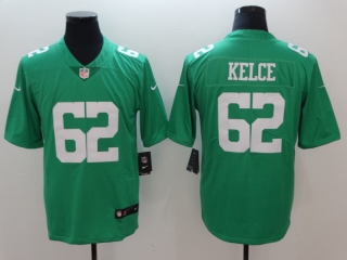 Philadelphia Eagles #62 Jason Kelce Green Throwback Vapor Untouchable Limited