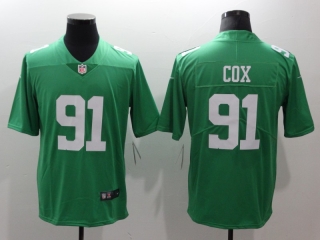 Philadelphia Eagles #91 Fletcher Cox Green Throwback Vapor Untouchable Limited