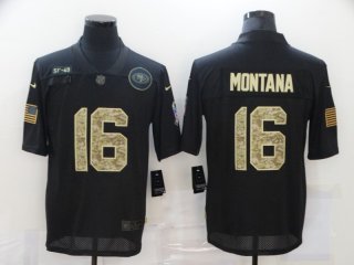 San Francisco 49ers #16 black salute to servce limited jersey