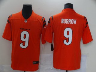Cincinnati Bengals #9 Joe Burrow 2021 Orange Vapor Limited Stitched NFL Jersey (Check Description If You Want Women Or Youth Size)