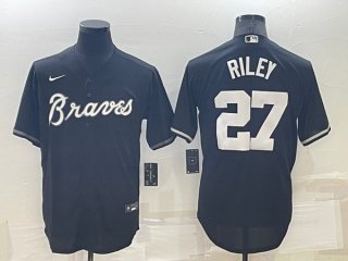 Atlanta Braves #27 Austin Riley Black Cool Base Stitched Baseball Jersey