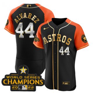 Houston Astros #44 Yordan Alvarez 2023 Black Gold V2 Alternate Flex Base Stitched