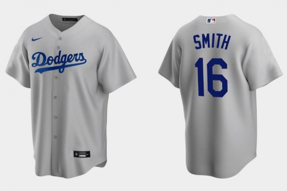 Los Angeles Dodgers #16 Will Smith Grey Cool Base Stitched Jersey