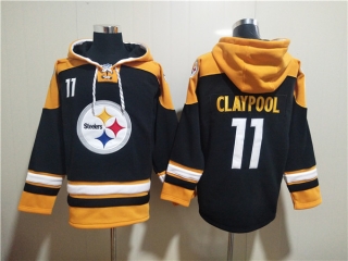 Pittsburgh Steelers #11 Chase Claypool Black Ageless Must-Have Lace-Up Pullover