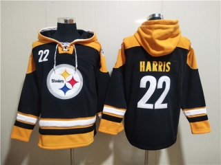 Pittsburgh Steelers #22 Najee Harris Black Ageless Must-Have Lace-Up Pullover