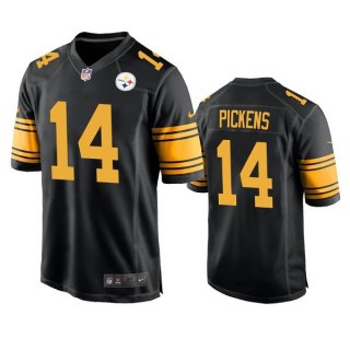 Pittsburgh Steelers #14 George Pickens Black Color Rush Stitched Jersey