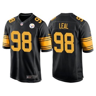 Pittsburgh Steelers #98 DeMarvin Leal Black Color Rush Stitched Jersey