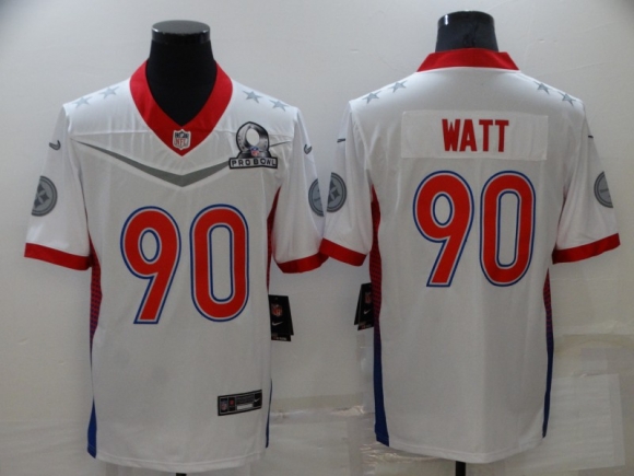 Pittsburgh Steelers #90 T.J. Watt 2022 White Pro Bowl Stitched Jersey