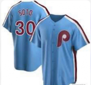 Philadelphia Phillies #30 Soto blue jersey