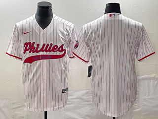 Philadelphia Phillies Blank White Cool Base Stitched Baseball Jersey