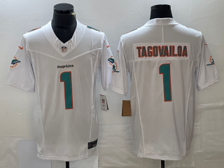 Miami Dolphins #1 Tua Tagovailoa white 2023 F.U.S.E