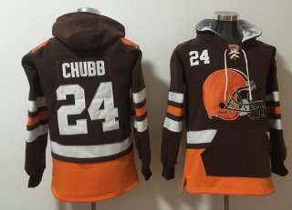 Cleveland Browns #24 Nick Chubb Black Ageless Must-Have Lace-Up Pullover Hoodie
