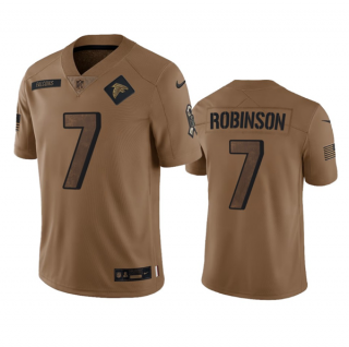 Atlanta Falcons #7 Bijan Robinson 2023 Brown Salute To Setvice Limited Stitched Football