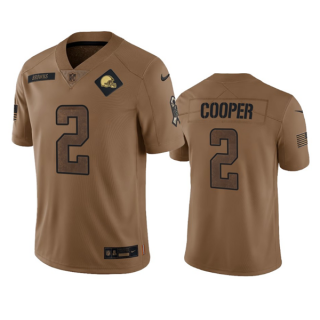 Cleveland Browns #2 Amari Cooper 2023 Brown Salute To Service Limited Stitched