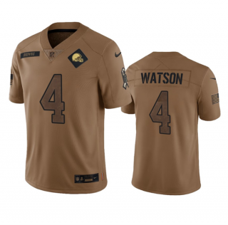 Cleveland Browns #4 Deshaun Watson 2023 Brown Salute To Service Limited