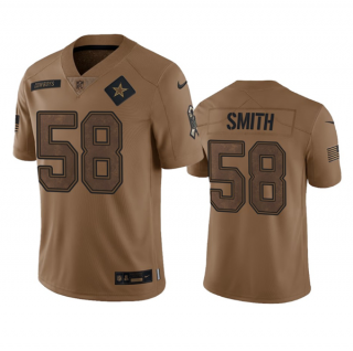 Dallas Cowboys #58 Mazi Smith 2023 Brown Salute To Service Limited Stitched Football