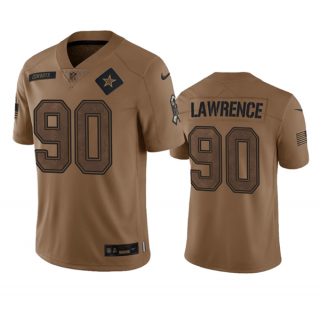 Dallas Cowboys #90 DeMarcus Lawrence 2023 Brown Salute To Service Limited