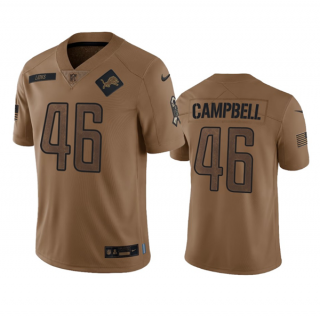 Detroit Lions #46 Jack Campbell 2023 Brown Salute To Service Limited Stitched Jersey
