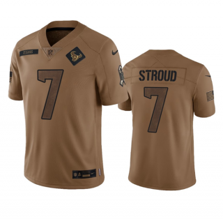Houston Texans #7 C.J. Stroud 2023 Brown Salute To Service Limited Stitched Jersey