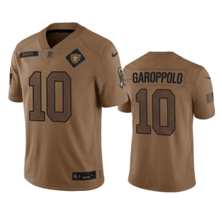 Las Vegas Raiders #10 Jimmy Garoppolo 2023 Brown Salute To Service Limited