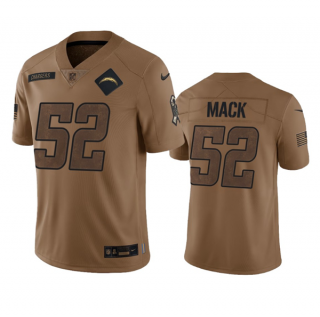 Los Angeles Chargers #52 Khalil Mack 2023 Brown Salute To Service Limited Stitched