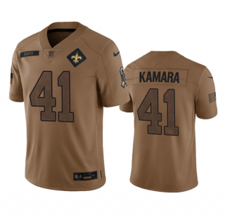 New Orleans Saints #41 Alvin Kamara 2023 Brown Salute To Service Limited Limited
