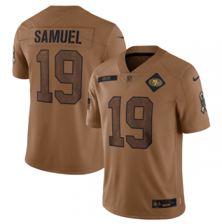 San Francisco 49ers #19 Deebo Samuel 2023 Brown Salute To Service Limited