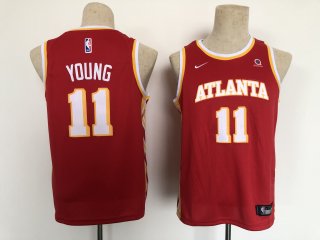Youth Atlanta Hawks #11 Trae Young red jersey