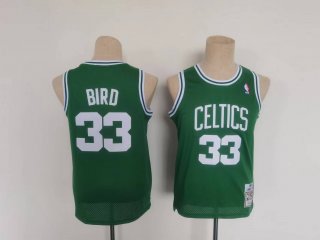Youth Boston Celtics #33 Bird green jersey