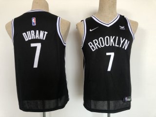 Youth Brooklyn Nets #7 Kevin Durant black jersey