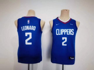 Youth Los Angeles Clippers #2 Leonard Royal Stitched Basketball Jersey