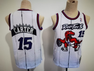 Youth Toronto Raptors #15 white Stitched Basketball Jersey