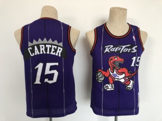 Youth Toronto Raptors #15purple Stitched Basketball Jersey