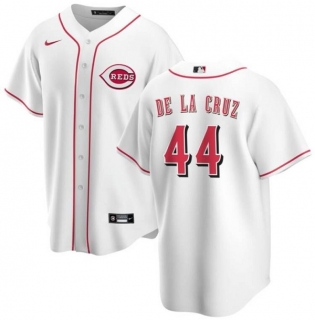 Cincinnati Reds #44 Elly De La Cruz White Cool Base Stitched Baseball Jersey