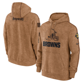 Cleveland Browns 2023 Brown Salute To Service Pullover Hoodie