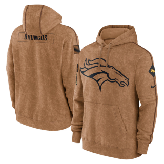 Denver Broncos 2023 Brown Salute To Service Pullover Hoodie
