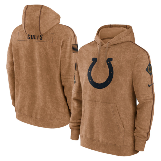 Indianapolis Colts 2023 Brown Salute To Service Pullover Hoodie