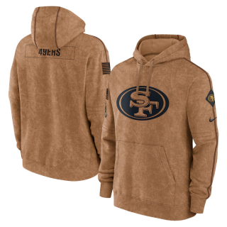 San Francisco 49ers 2023 Brown Salute To Service Pullover Hoodie